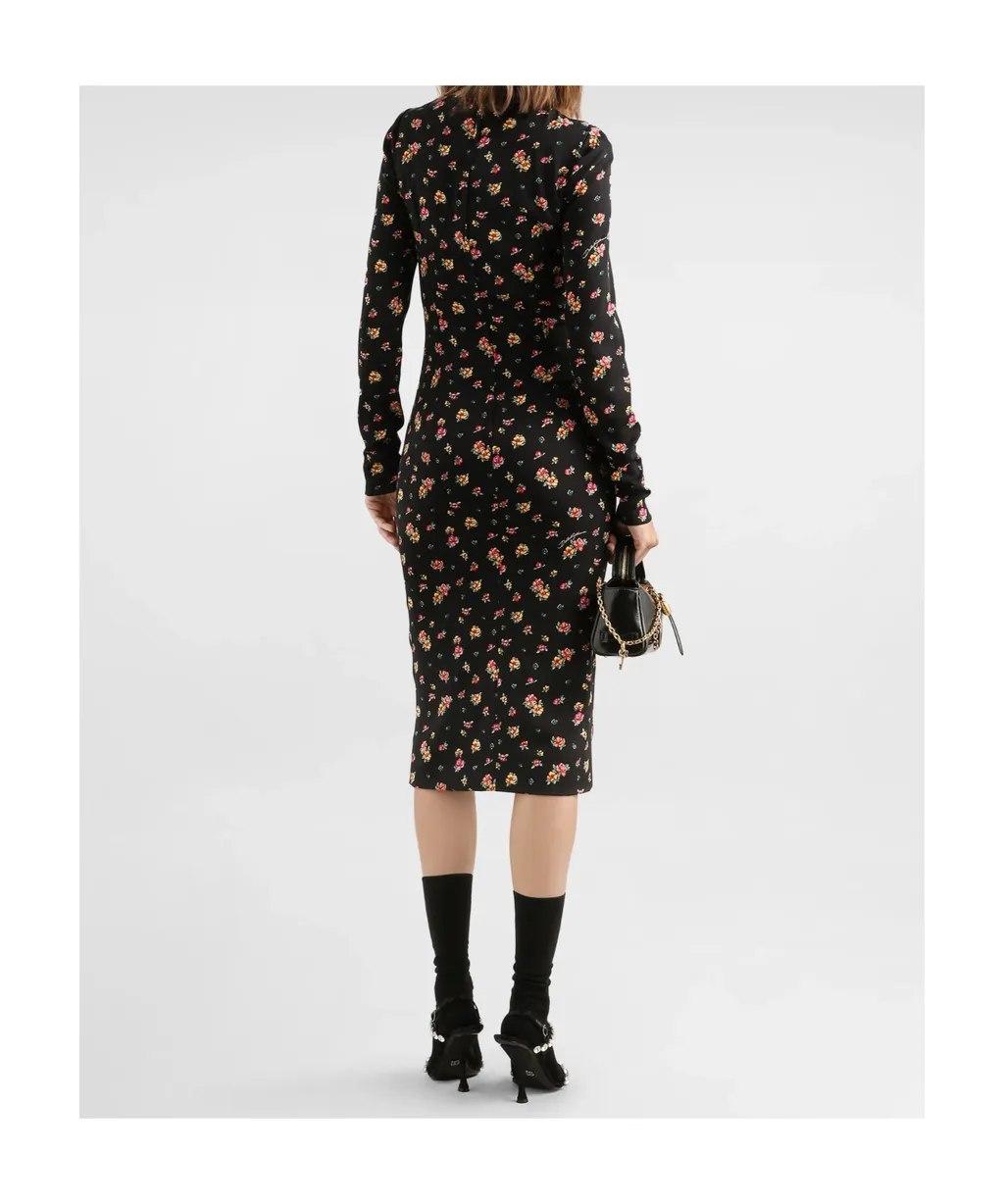 Dolce & Gabbana Allover Floral Printed Midi Dress