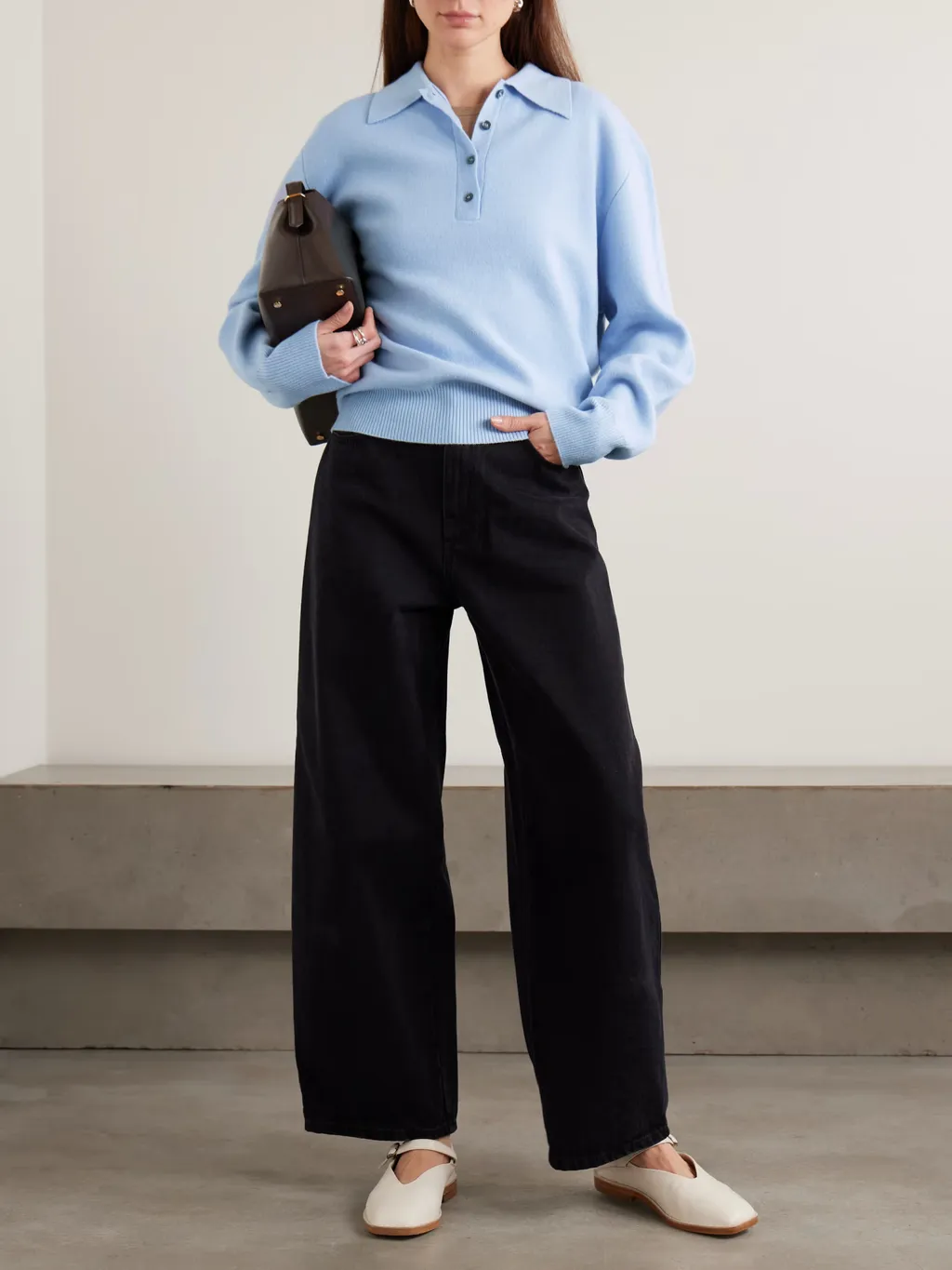 Wool And Cashmere Blend Polo Shirt