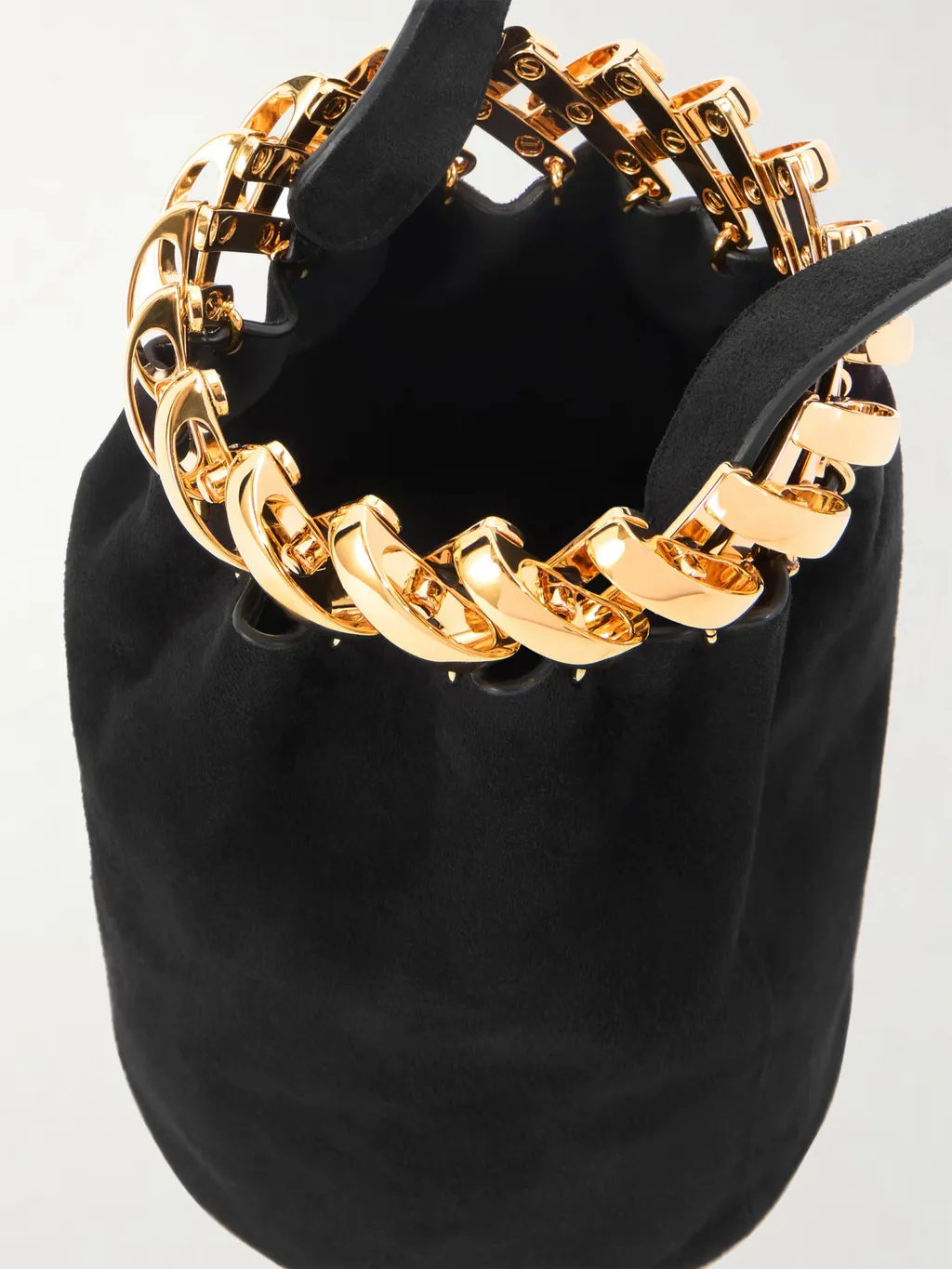 Suede Bucket Clutch