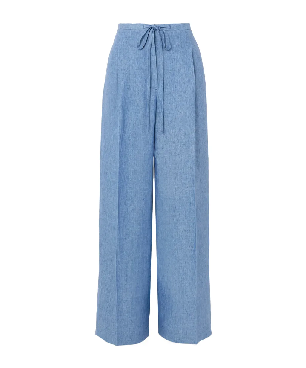 Linen Wide-Leg Casual Pants
