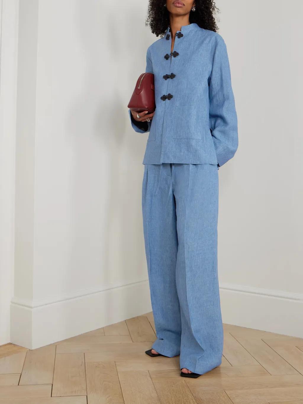Linen Wide-Leg Casual Pants