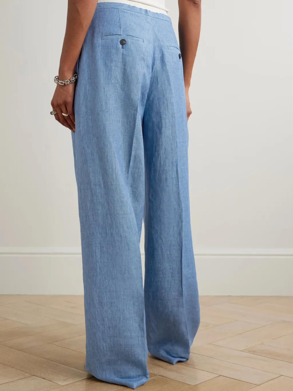 Linen Wide-Leg Casual Pants