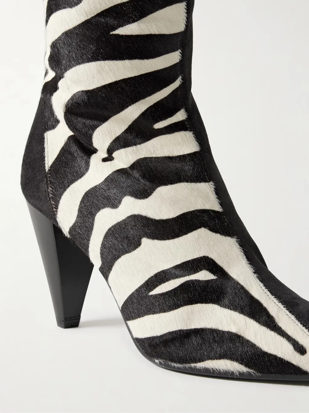 Harvey Zebra-Print Knee-High Boots