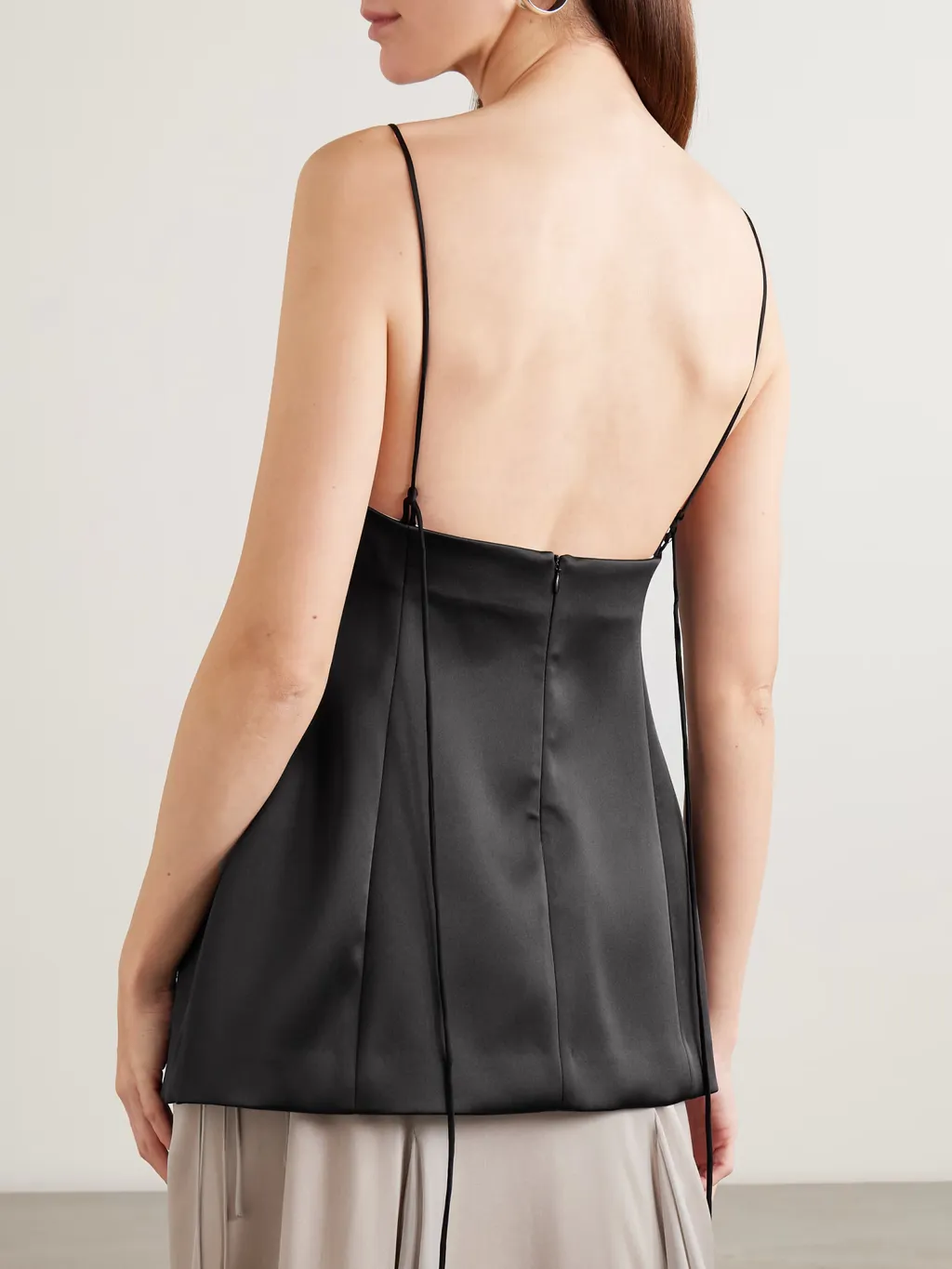 Patchwork Satin Pleated Bodice