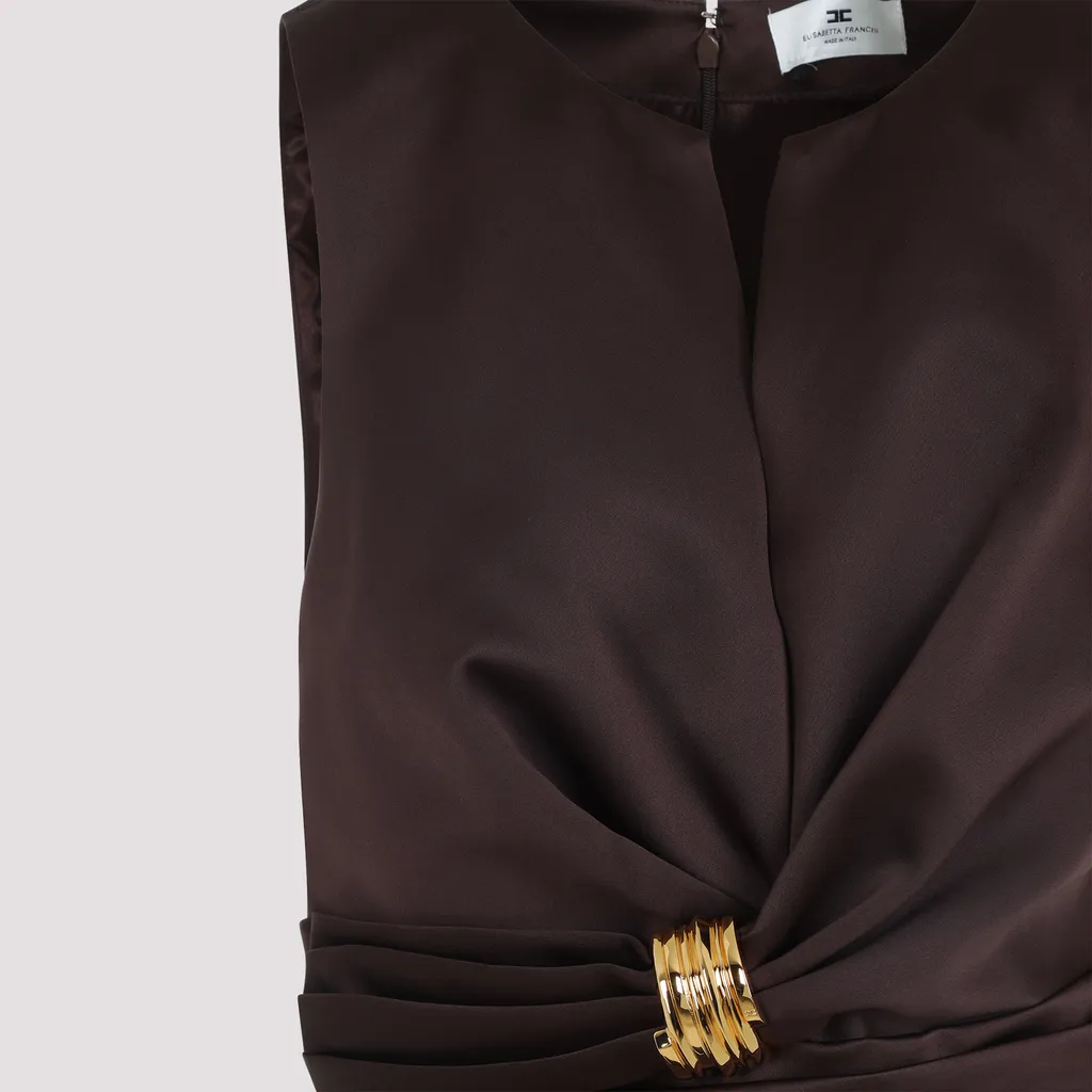 Elisabetta Franchi Duchess Satin Dress