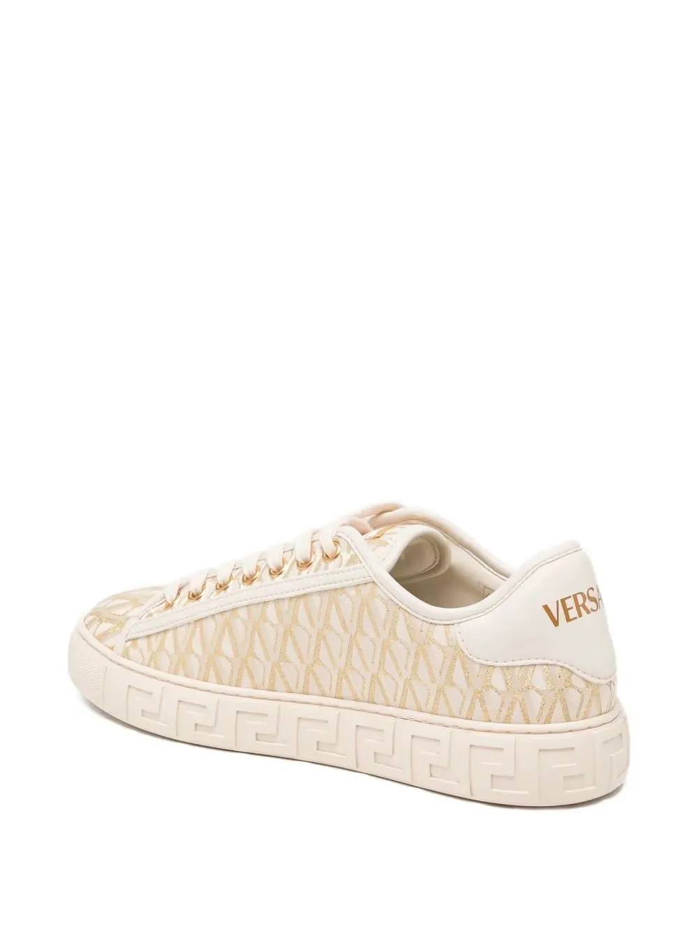 Greca-Jacquard Canvas Sneakers