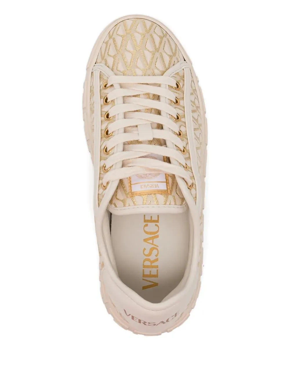 Greca-Jacquard Canvas Sneakers