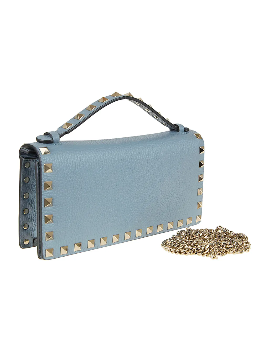 Valentino Garavani Rockstud Foldover Top Mini Clutch Bag