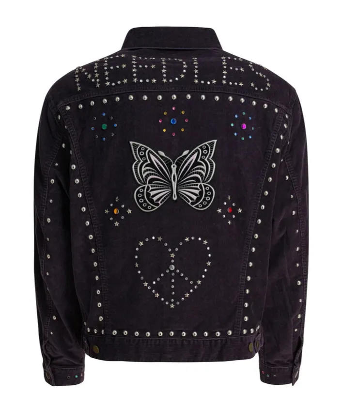 Needles Embellished Buttoned Corduroy Jacket