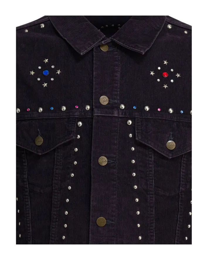 Needles Embellished Buttoned Corduroy Jacket