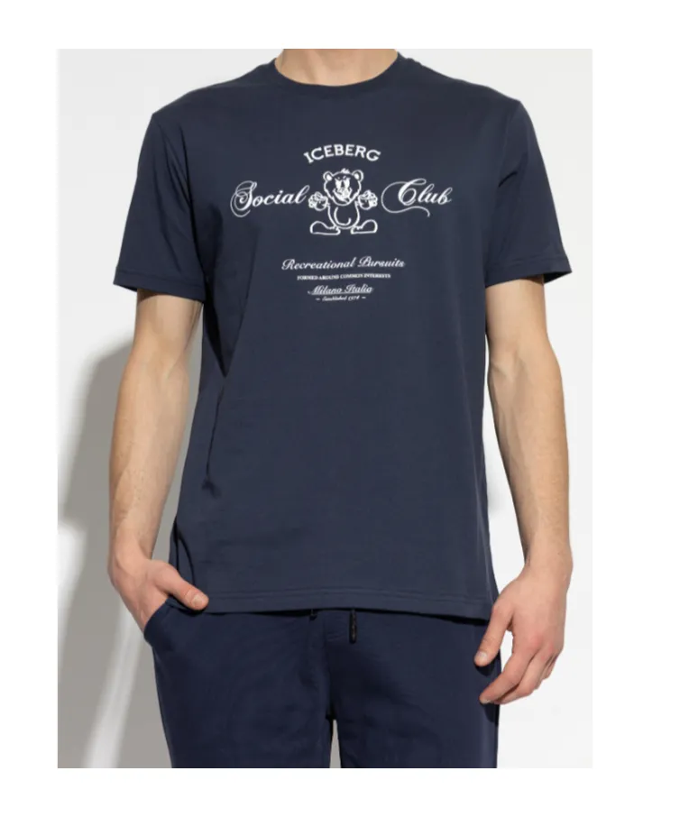 Iceberg Bear Printed Crewneck T-Shirt