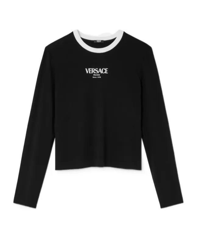 Versace Long Sleeved Crewneck Top