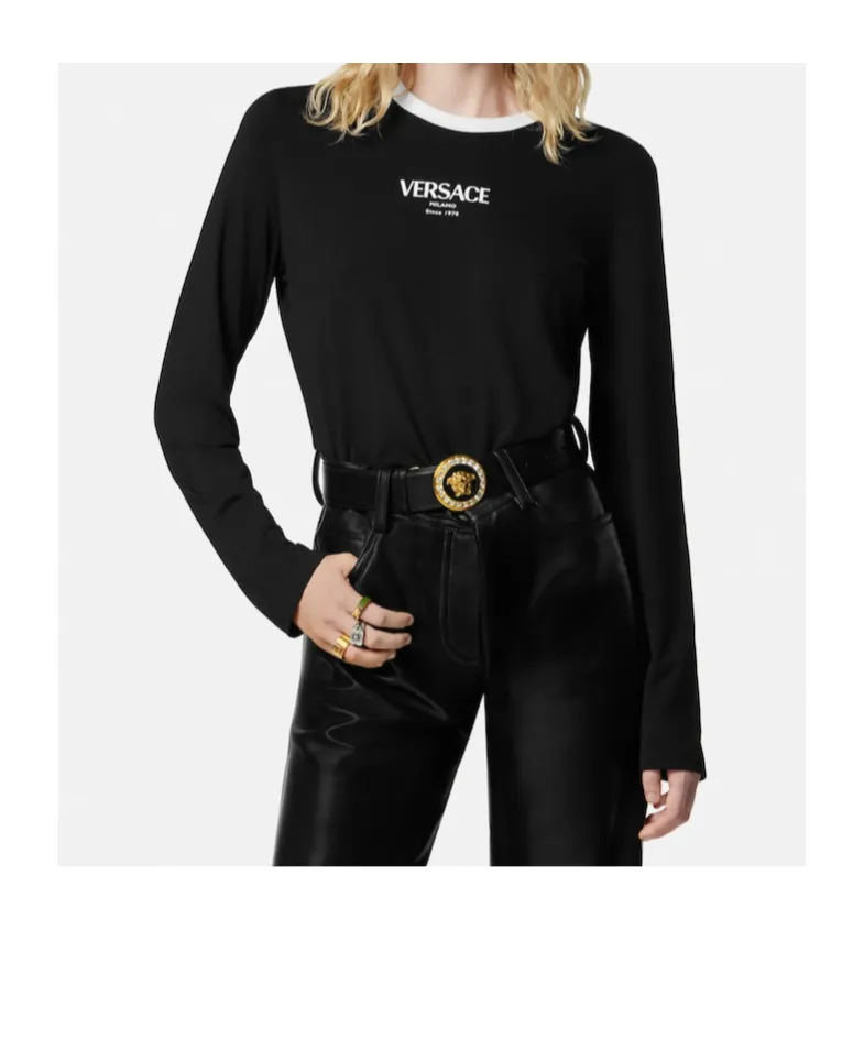 Versace Long Sleeved Crewneck Top