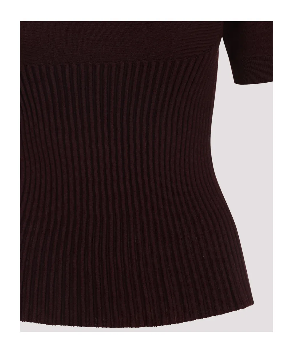 AlaÏA Ribbed High Neck Top