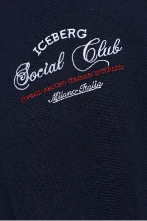 Iceberg Logo Embroidered Crewneck T-Shirt