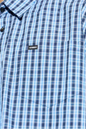 Vetements Logo Patch Checked Short-Sleeve Shirt
