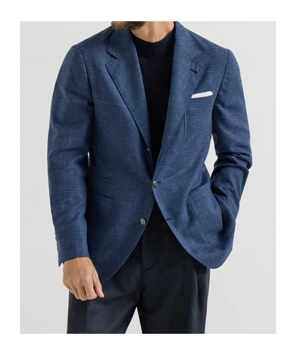 Prince Of Wales Patch-Pocket Blazer