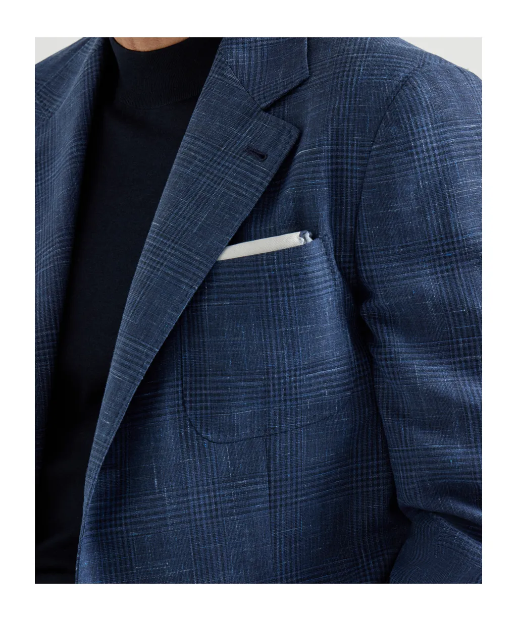 Prince Of Wales Patch-Pocket Blazer