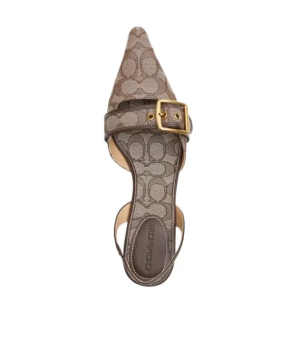 Monogram-Jacquard Slingback Sandals