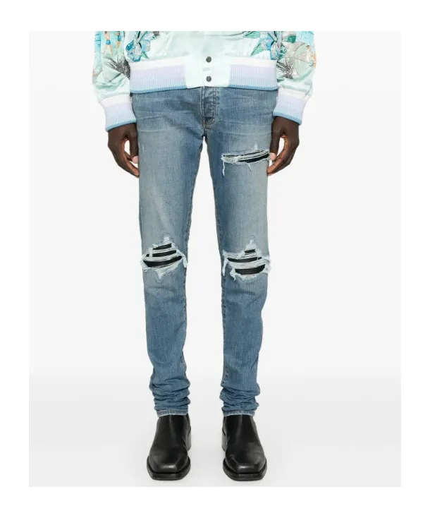 Broken Copper Design Jeans