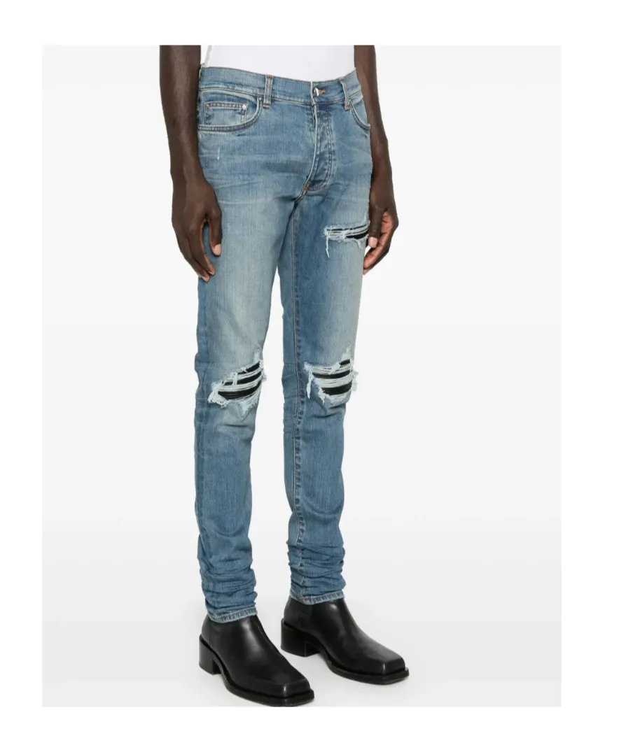 Broken Copper Design Jeans