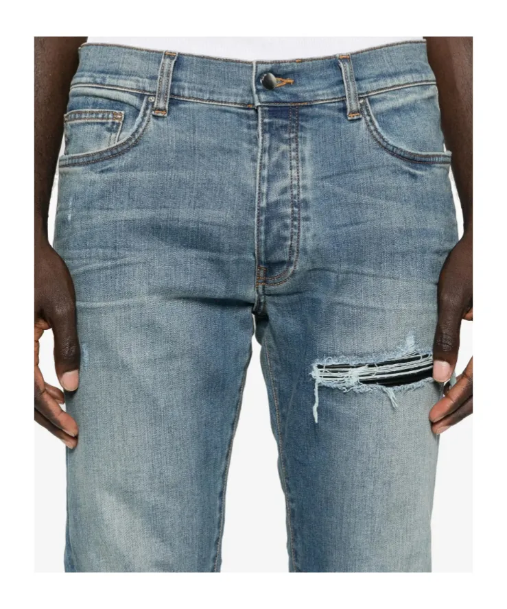 Broken Copper Design Jeans