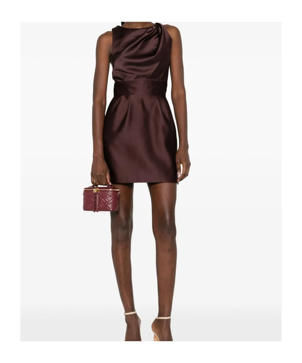 Draped Sleeveless Mini Dress