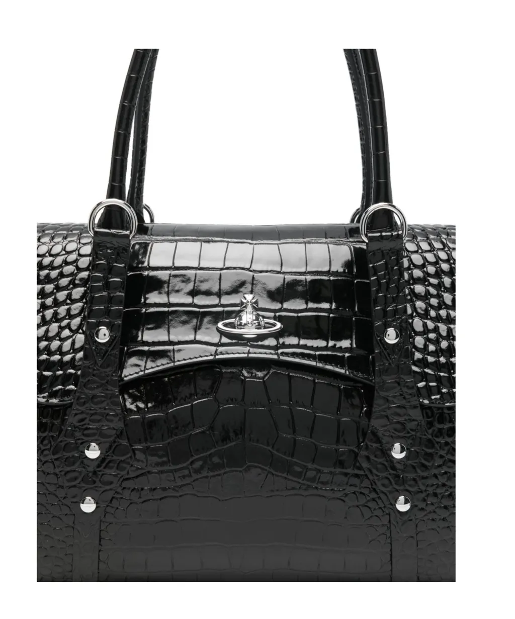 Vivienne Westwood Textured Flap Shoulder Bag