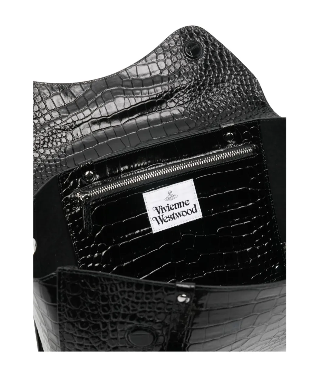 Vivienne Westwood Textured Flap Shoulder Bag