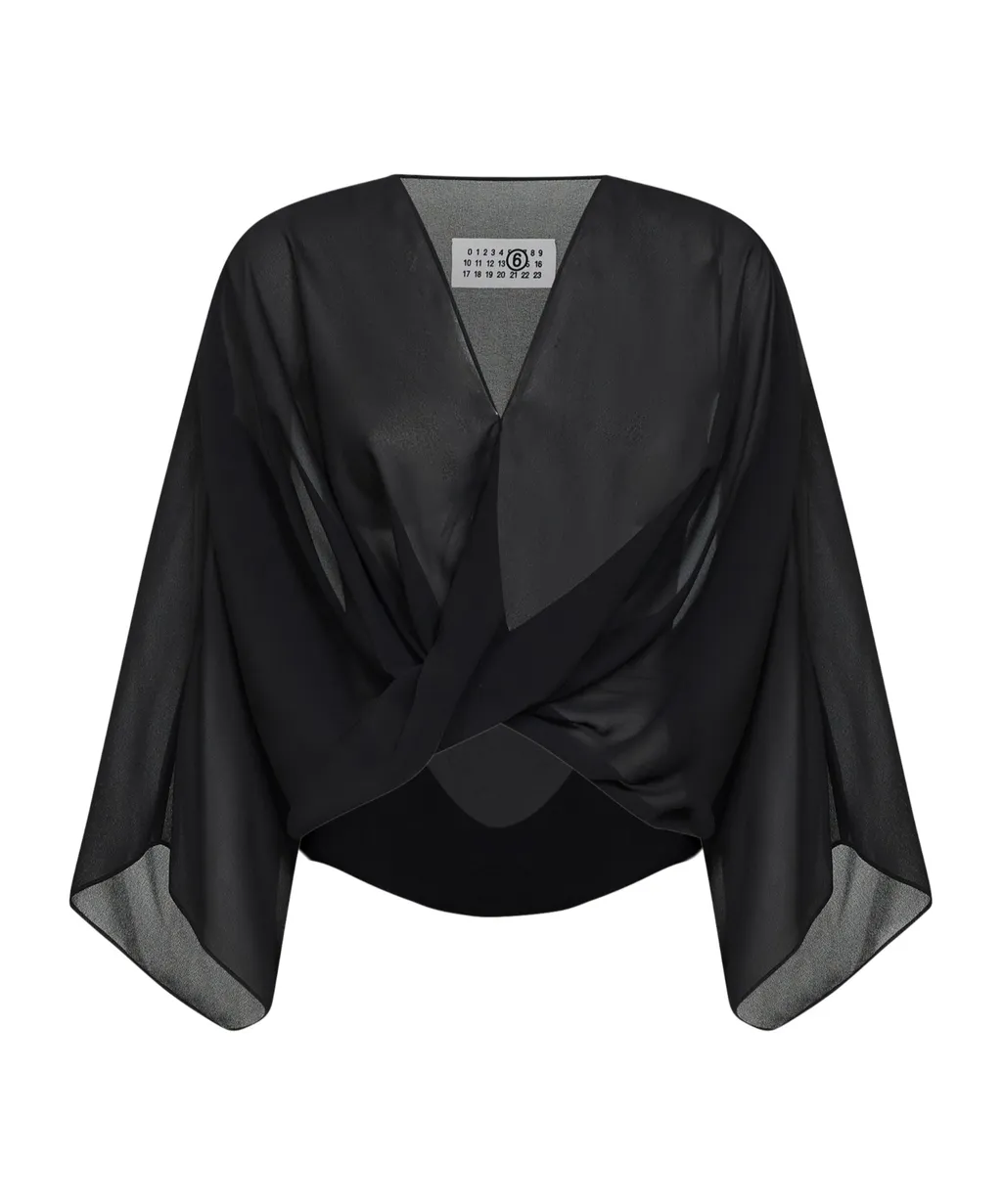 Mm6 Maison Margiela V-Neck Blouse