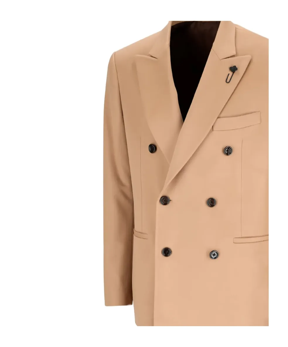 Double-Breasted Peak-Lapel Jacket