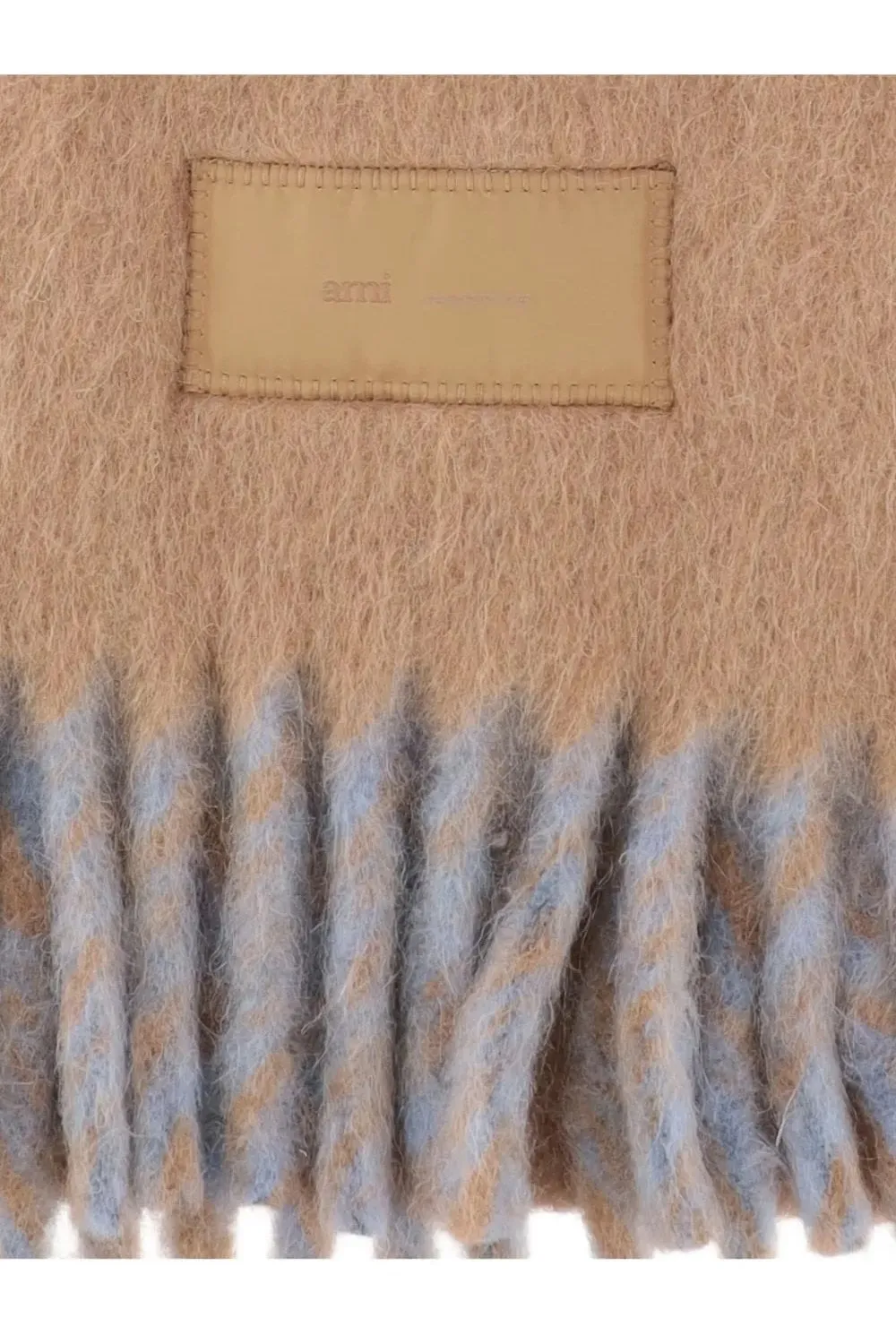 Ami Paris Fringed Scarf