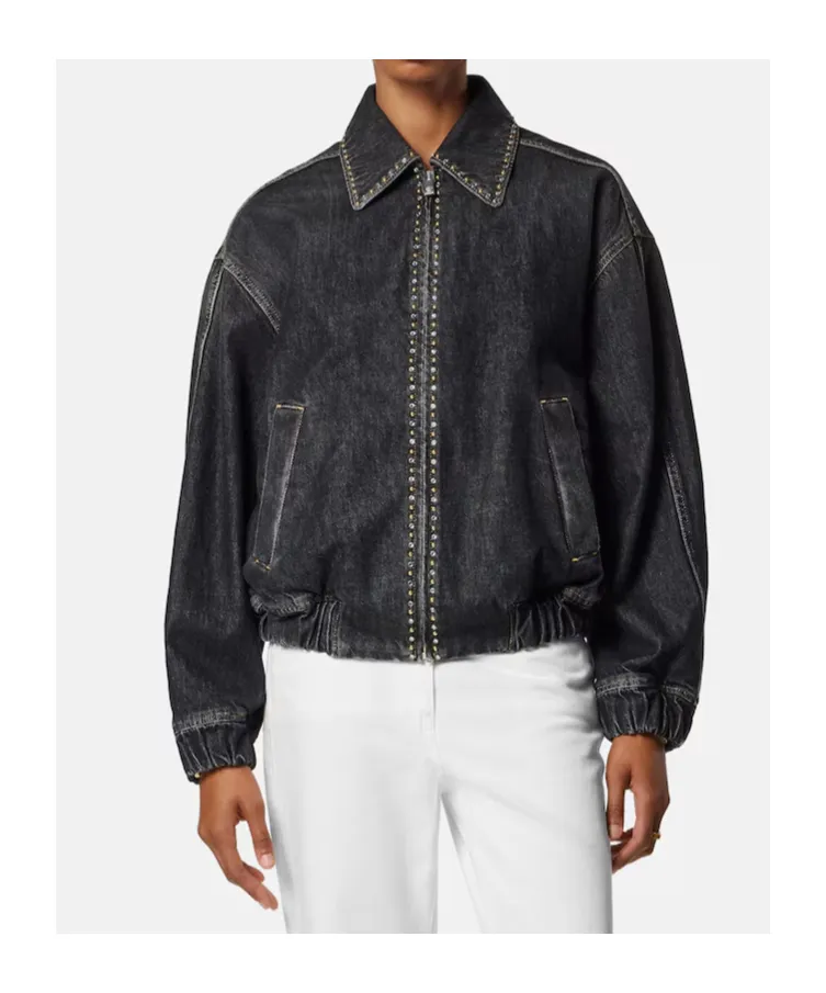 Versace Embellished Denim Blouson