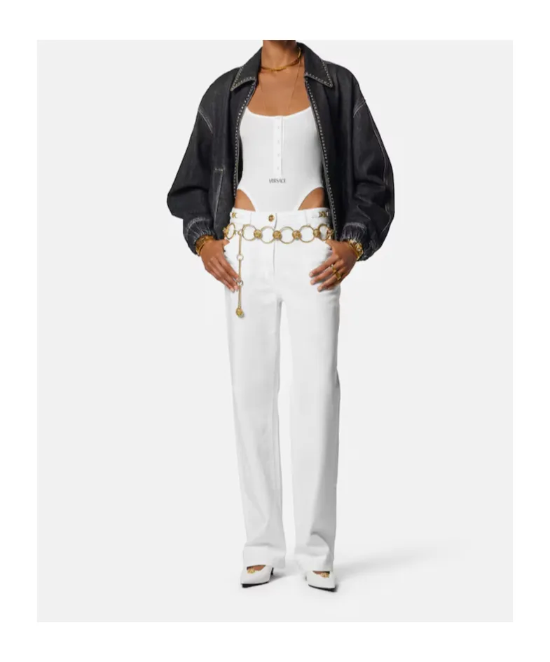 Versace Embellished Denim Blouson