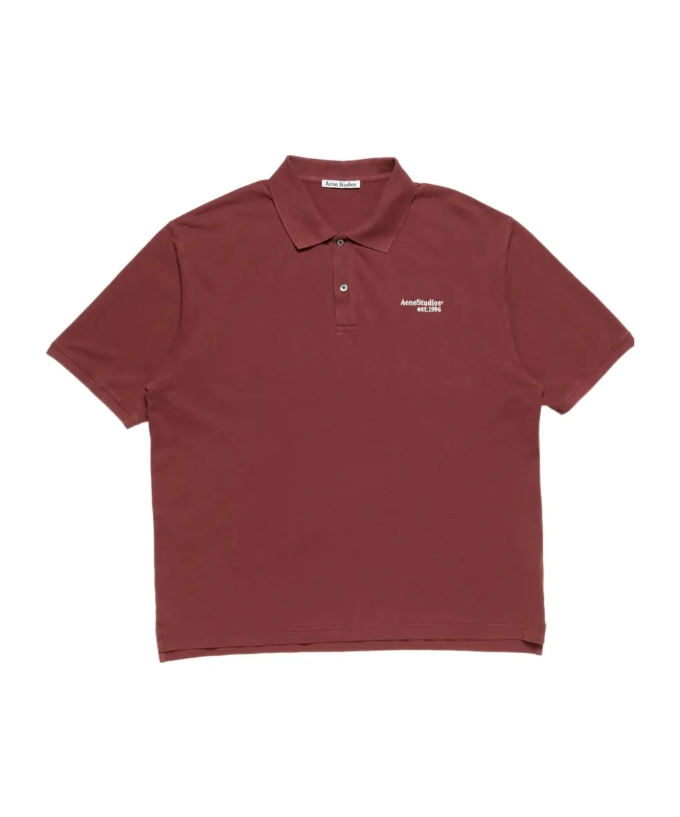 Acne Studios Washed Logo Polo Shirt