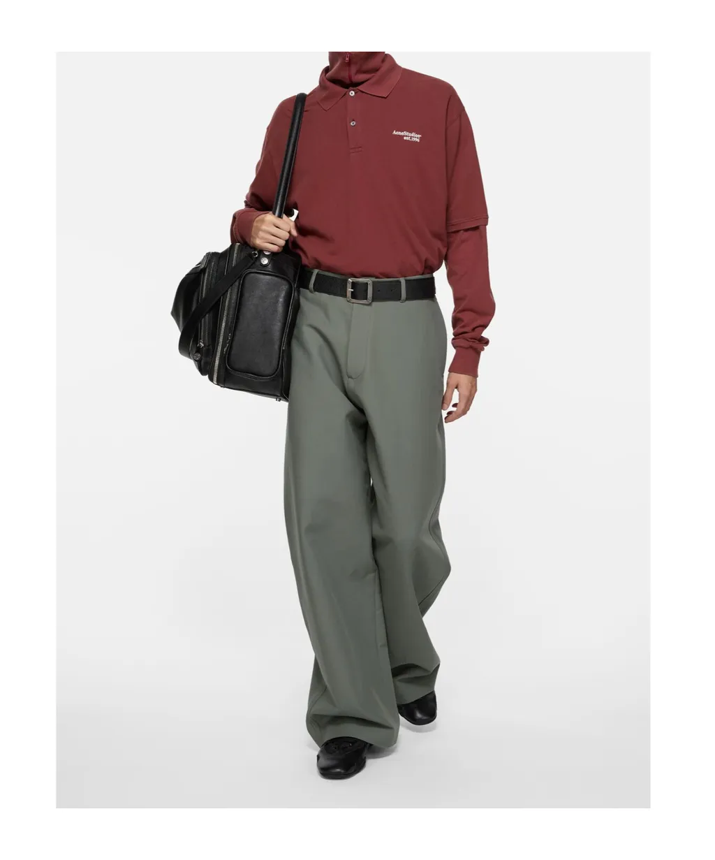Acne Studios Washed Logo Polo Shirt