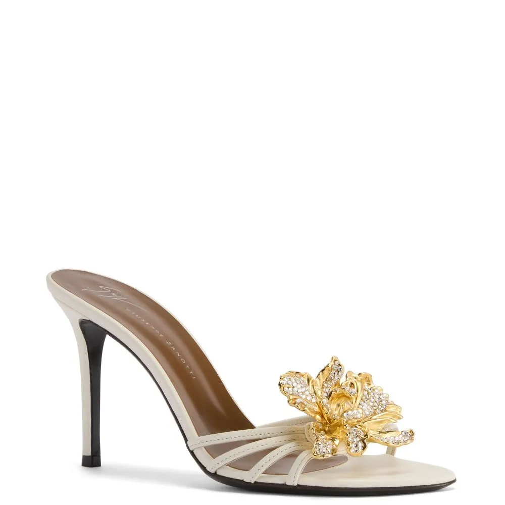 Giuseppe Zanotti Orchid Crystal 90 Mules