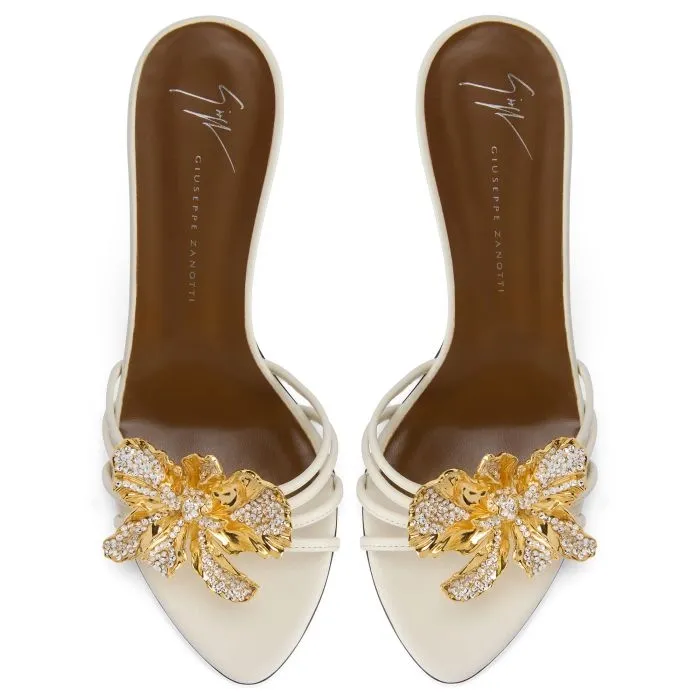 Giuseppe Zanotti Orchid Crystal 90 Mules