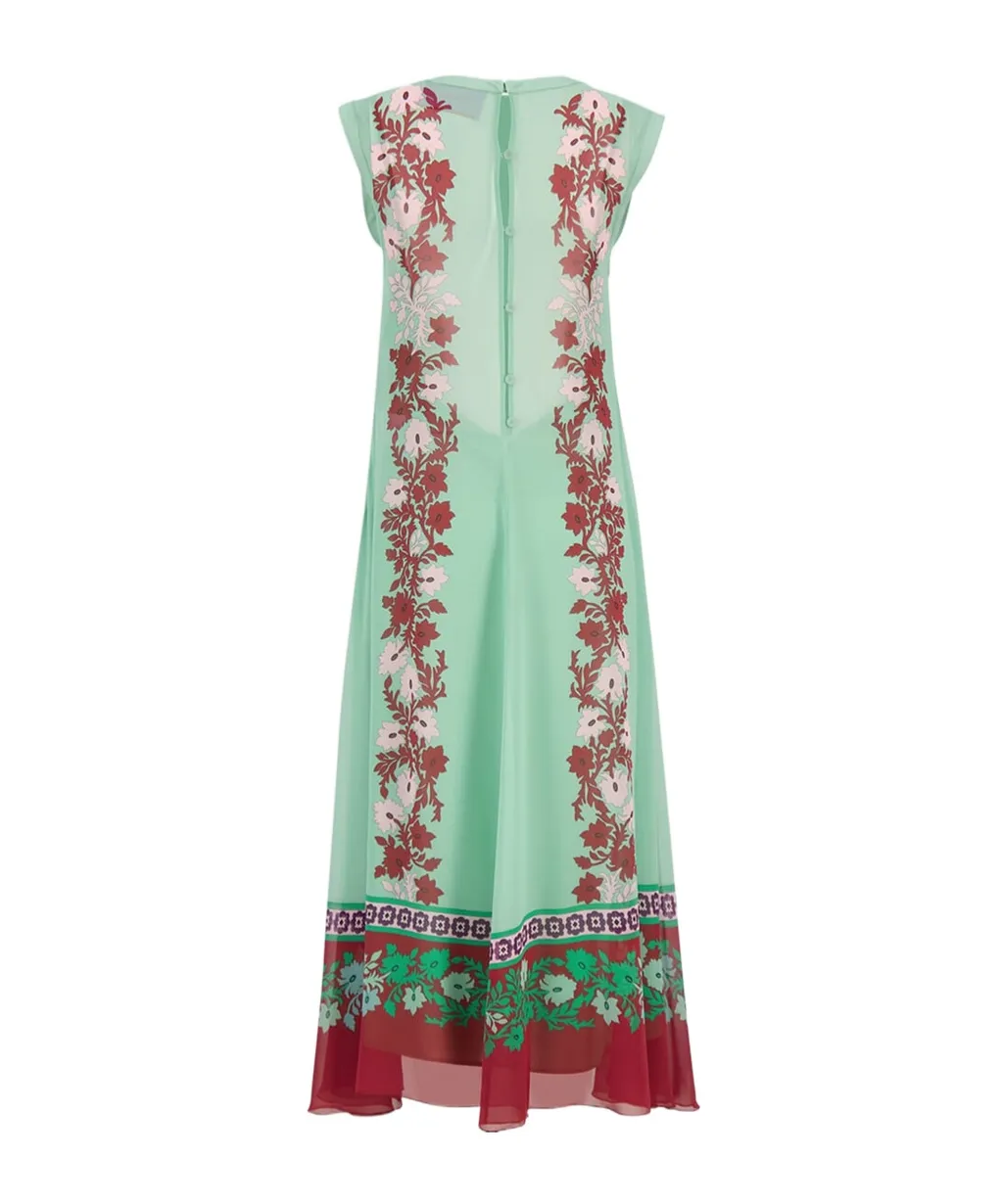 Floral Silk Midi Dress