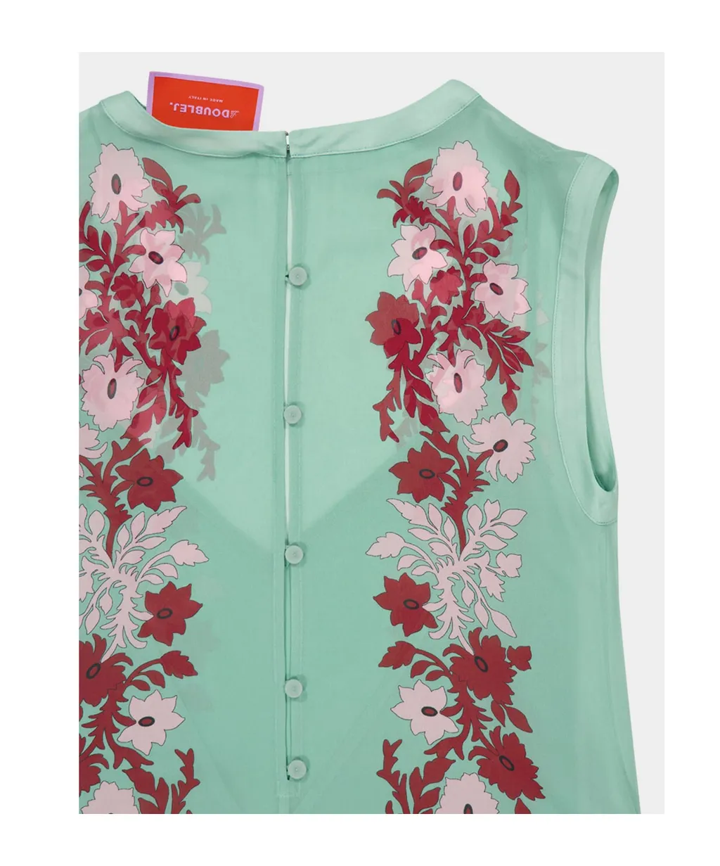 Floral Silk Midi Dress