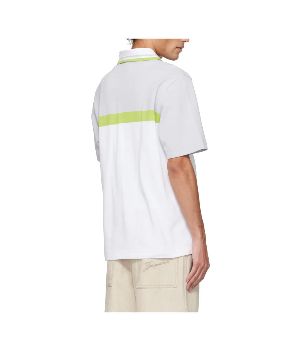 Striped Short-Sleeved Polo Shirt