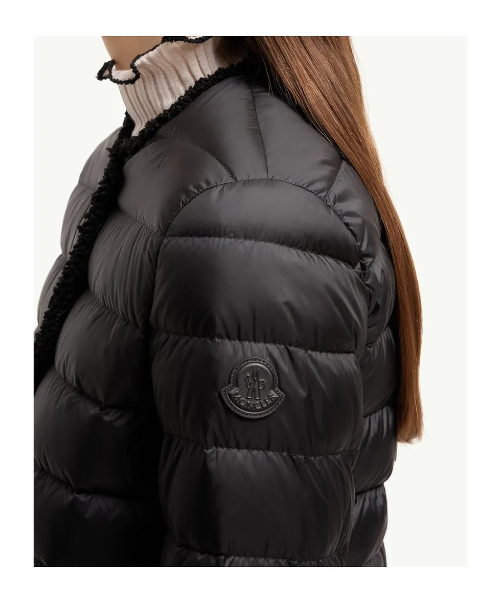 Fleurs Bouclé-Trimmed Short Down Jacket