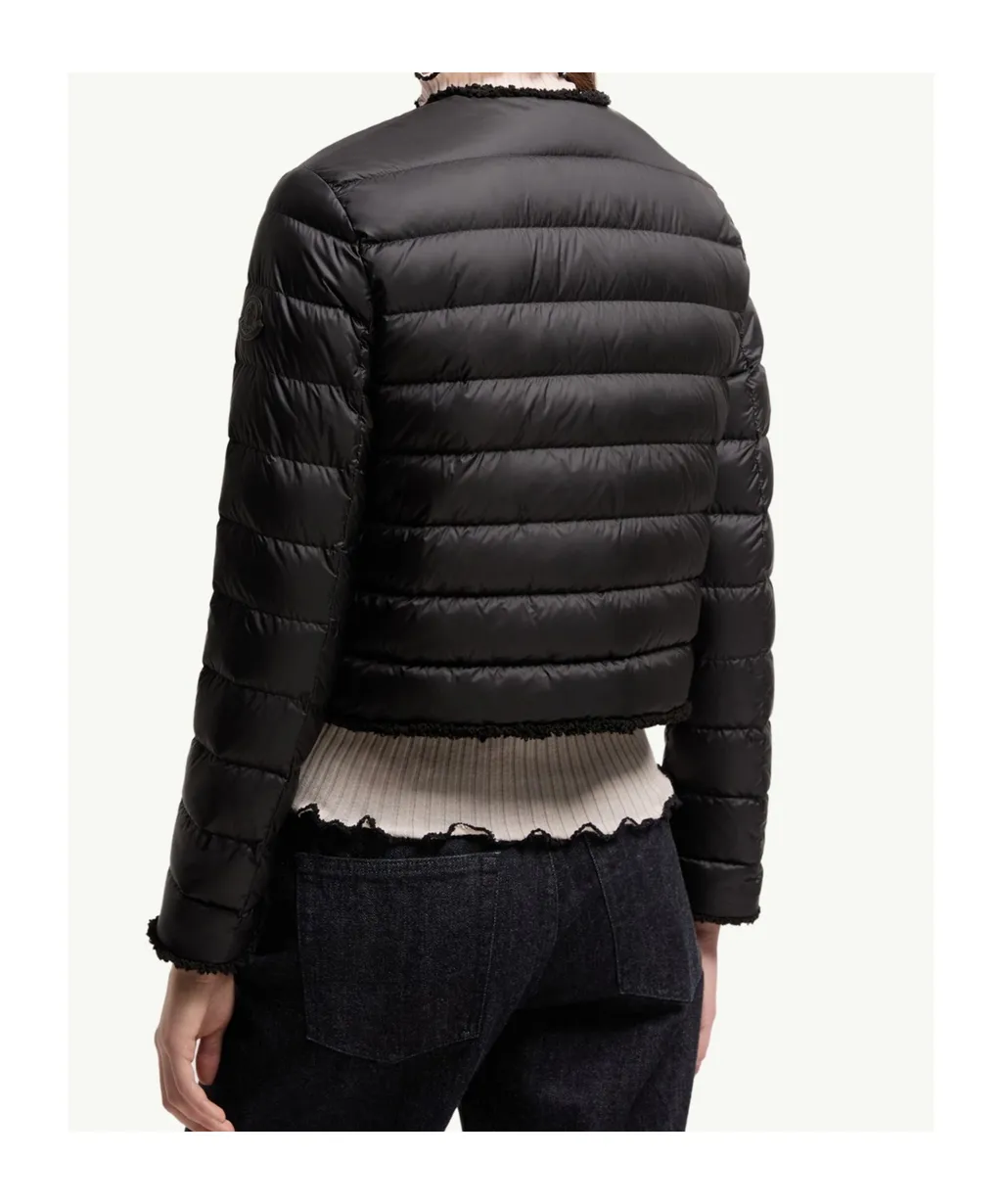 Fleurs Bouclé-Trimmed Short Down Jacket