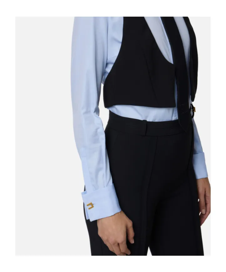 Cotton Shirt With Tie And Waistcoat