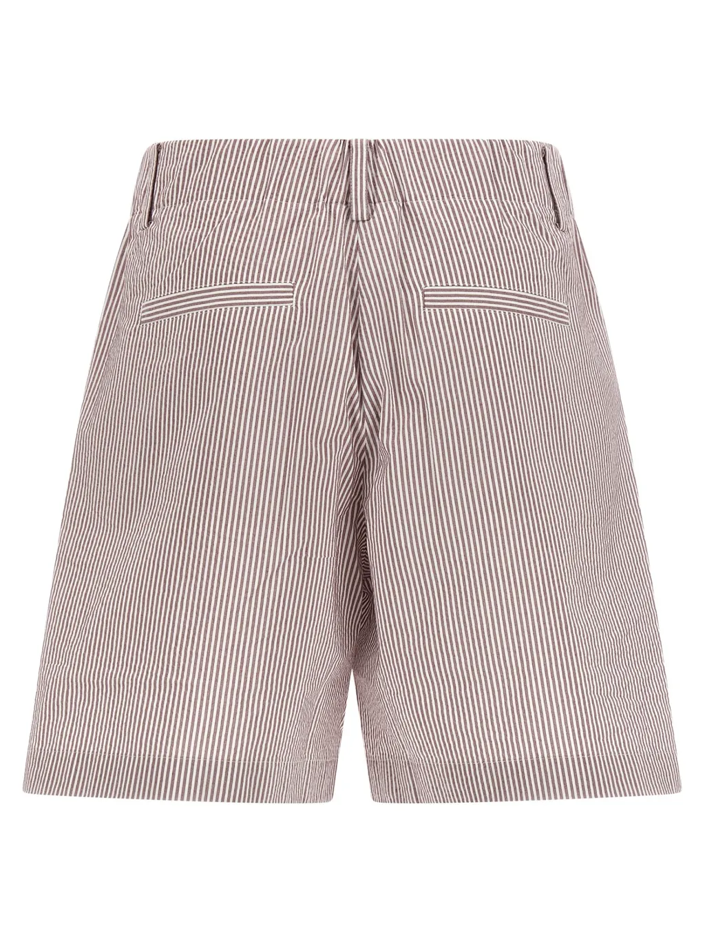 Brunello Cucinelli Striped Wide-Leg Shorts