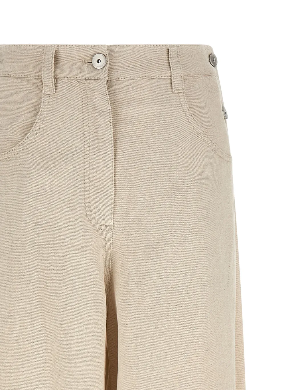 Brunello Cucinelli High-Rise Wide-Leg Jeans
