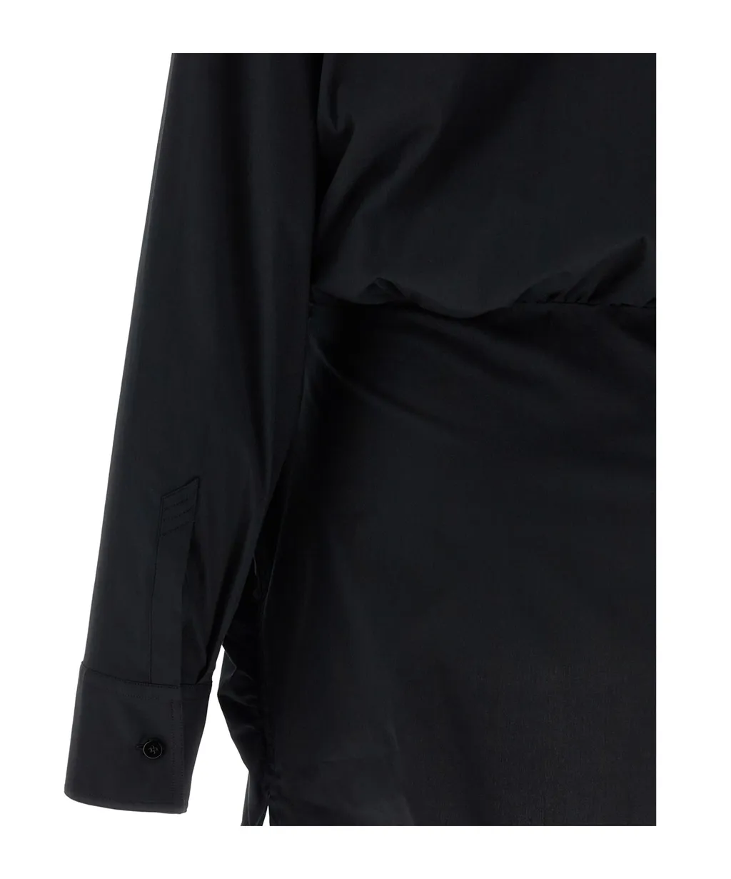 Double Layer Asymmetrical Shirt Dress