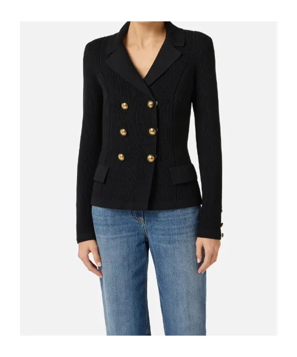 Knit Jacket With Jewel Buttons