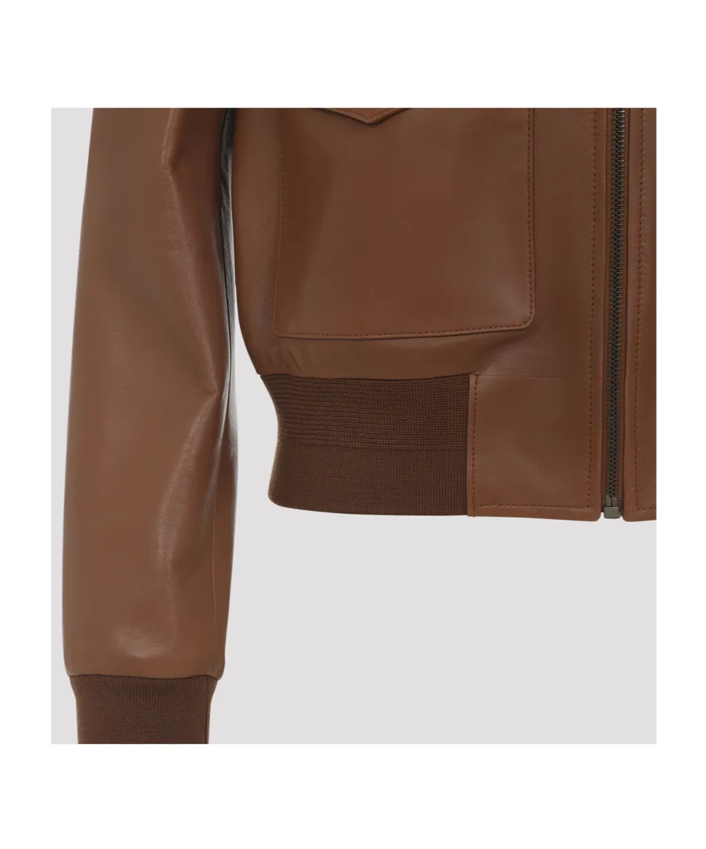 Ralph Lauren Sullivan Bomber Leather Jacket