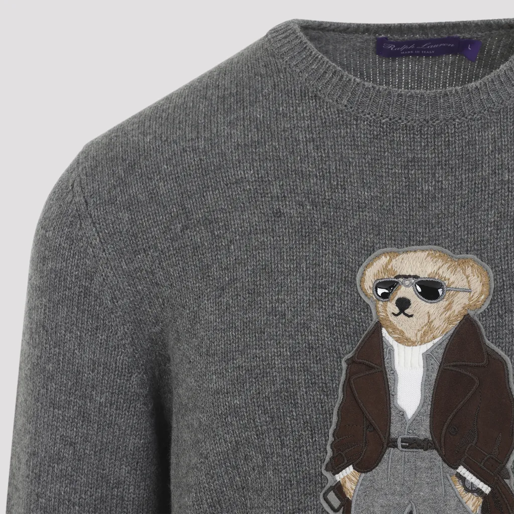 Ralph Lauren Bear Intarsia Knitted Sweater